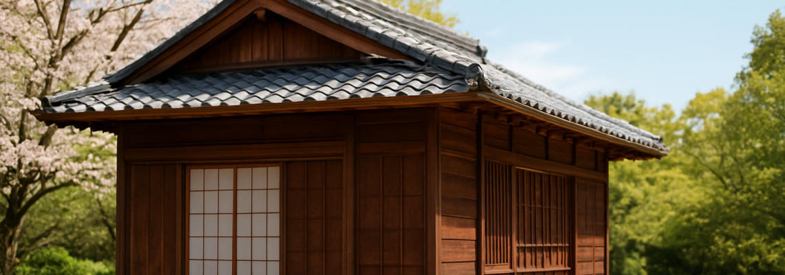 ホームページ制作 - traditional Japanese wooden building
