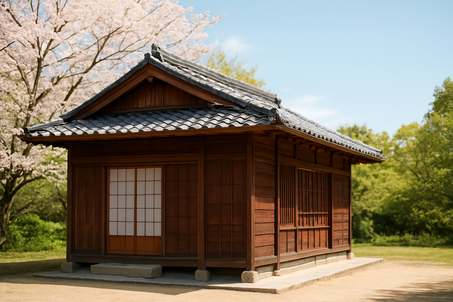 ホームページ制作 - traditional Japanese wooden building