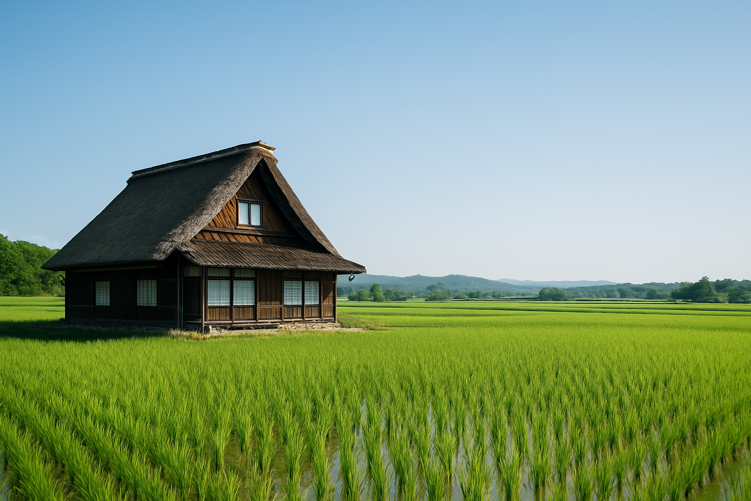 ホームページ制作 - lush green rice paddies