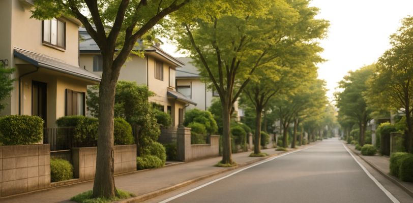 ホームページ制作 - tree-lined street