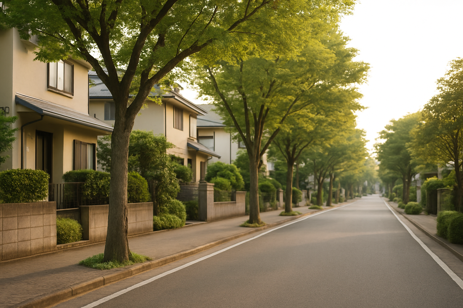 ホームページ制作 - tree-lined street