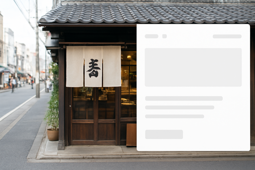 ホームページ制作 - traditional Japanese storefront