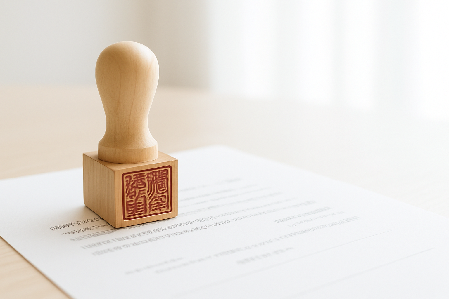 ホームページ制作 - traditional Japanese wooden stamp