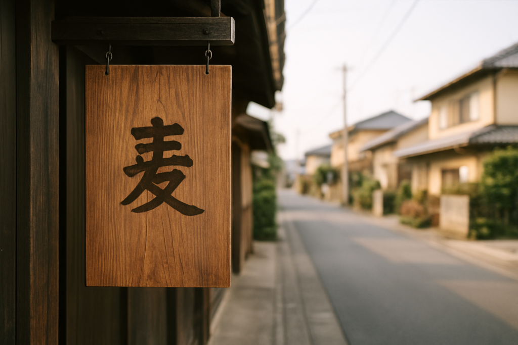 ホームページ制作 - traditional wooden shop signboard