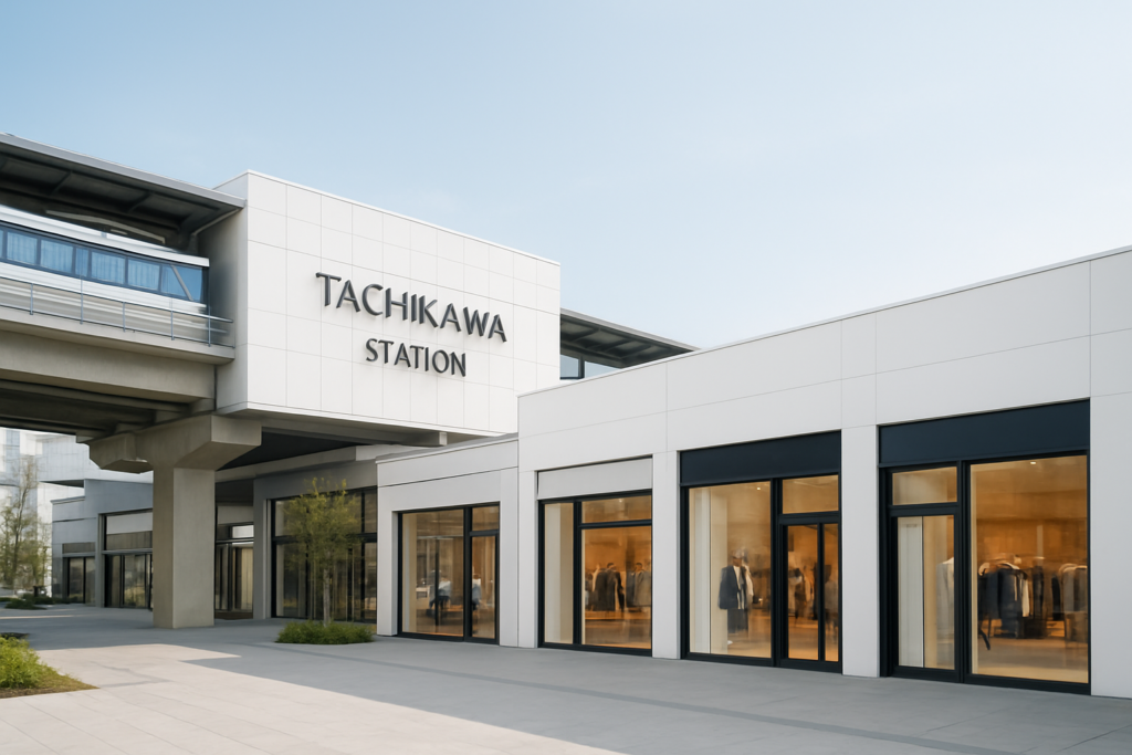 ホームページ制作 - Tachikawa monorail station building