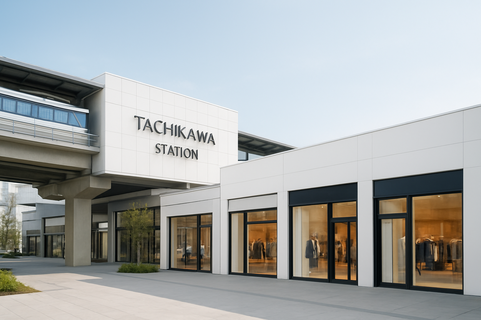 ホームページ制作 - Tachikawa monorail station building