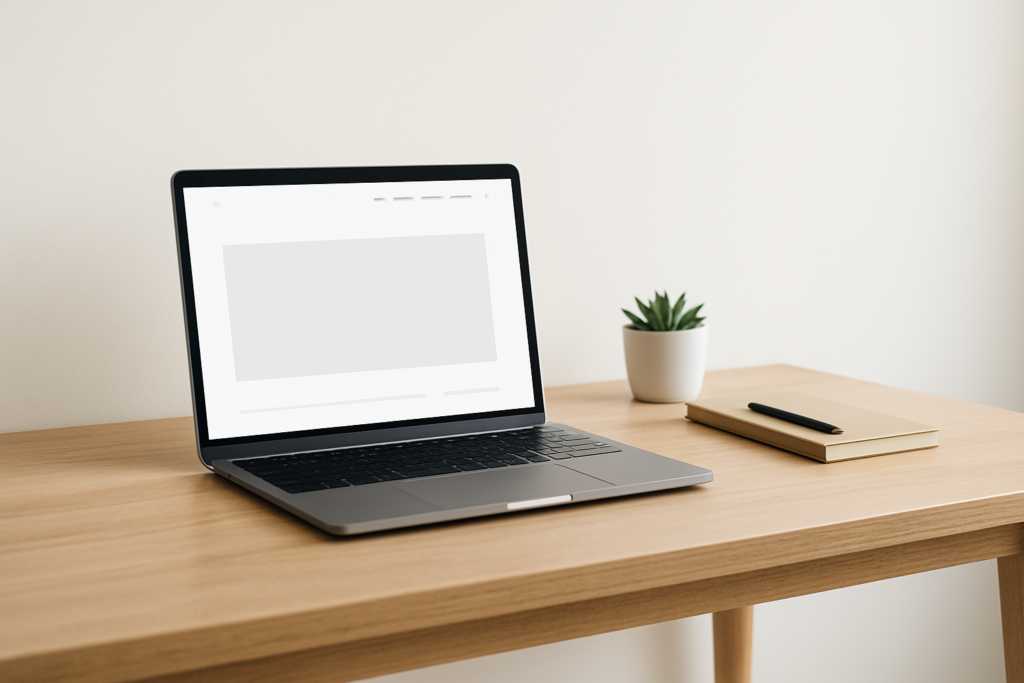 ホームページ制作 - modern minimalist laptop